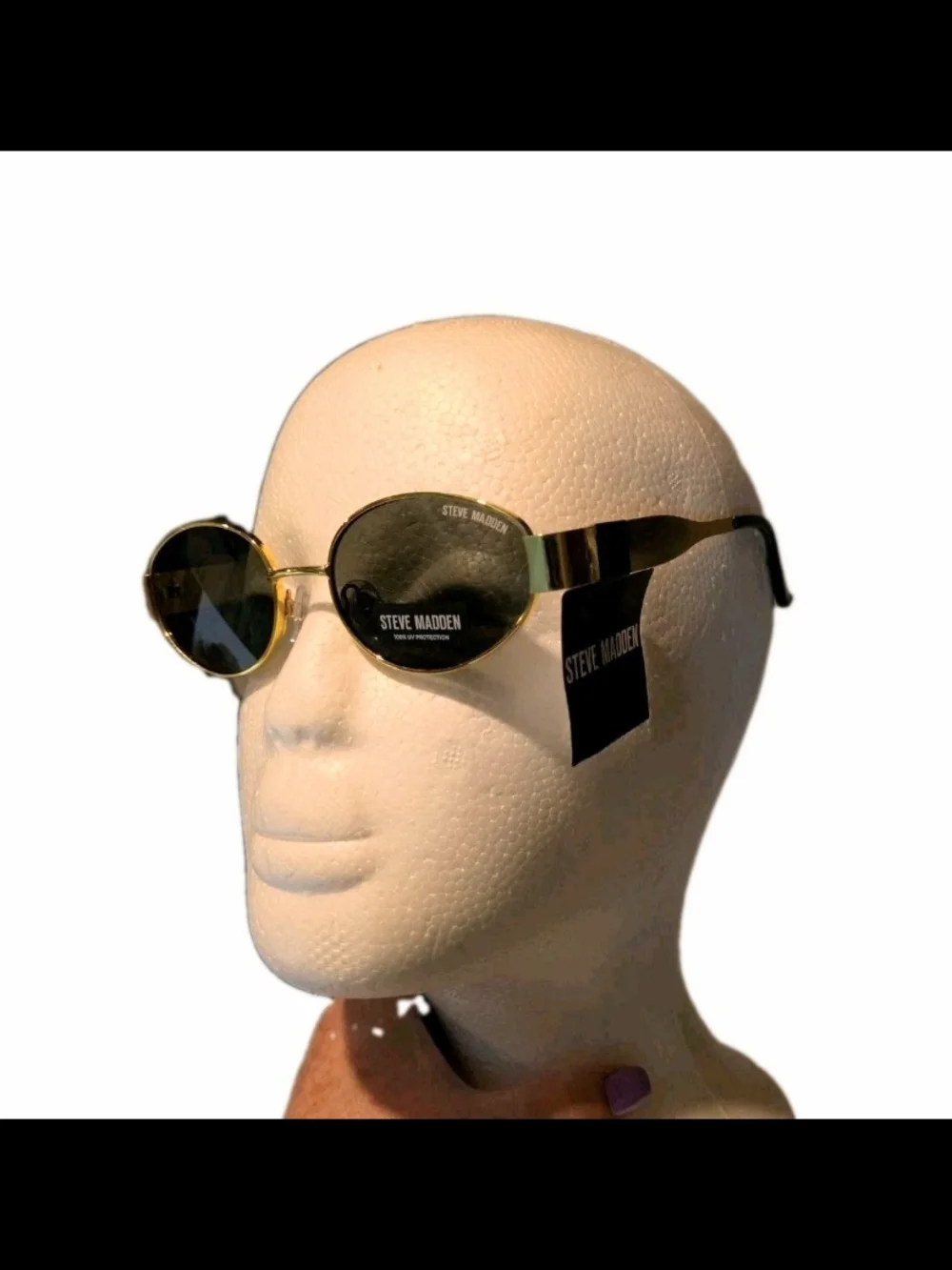 Steve Madden Mystic Gold Frame Oval Lens Sunglasses